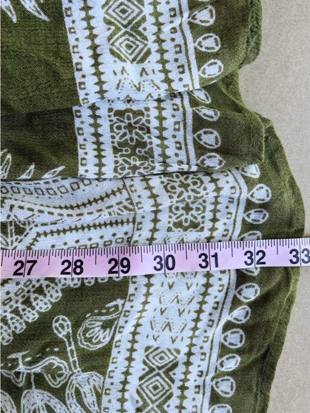 Philosophy Olive Boho Maxi Skirt | Size Large | Rayon Festival Skirt - Picture 8 of 8